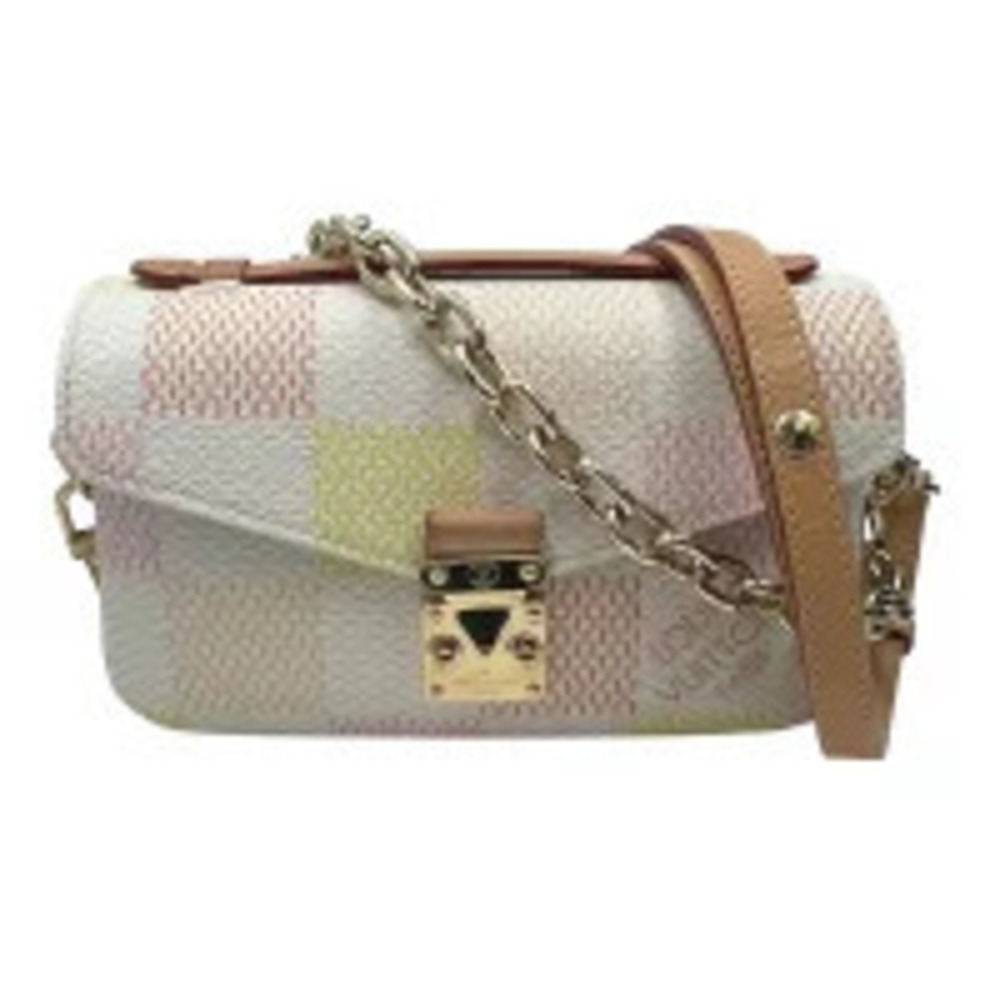 Louis Vuitton Metis EW Damier Riches Shoulder Bag Multicolor Leather Pink